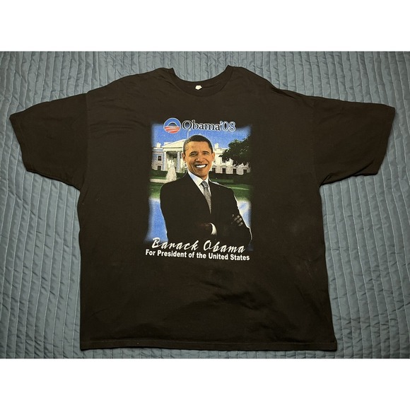 Vintage Other - 2008 Barack Obama T-Shirt Yes We Can 3XL Black President Of The United States